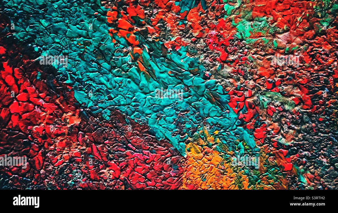 Acrylic abstract painting - Smartphone Captured Stock Image