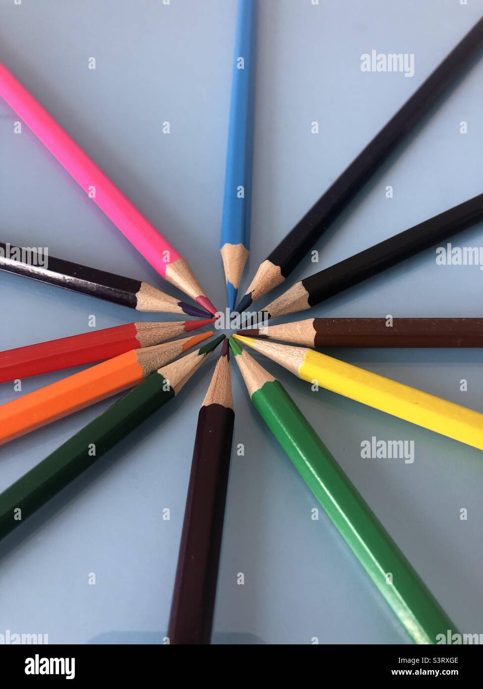 Colourful crayons - Smartphone Captured Stock Image