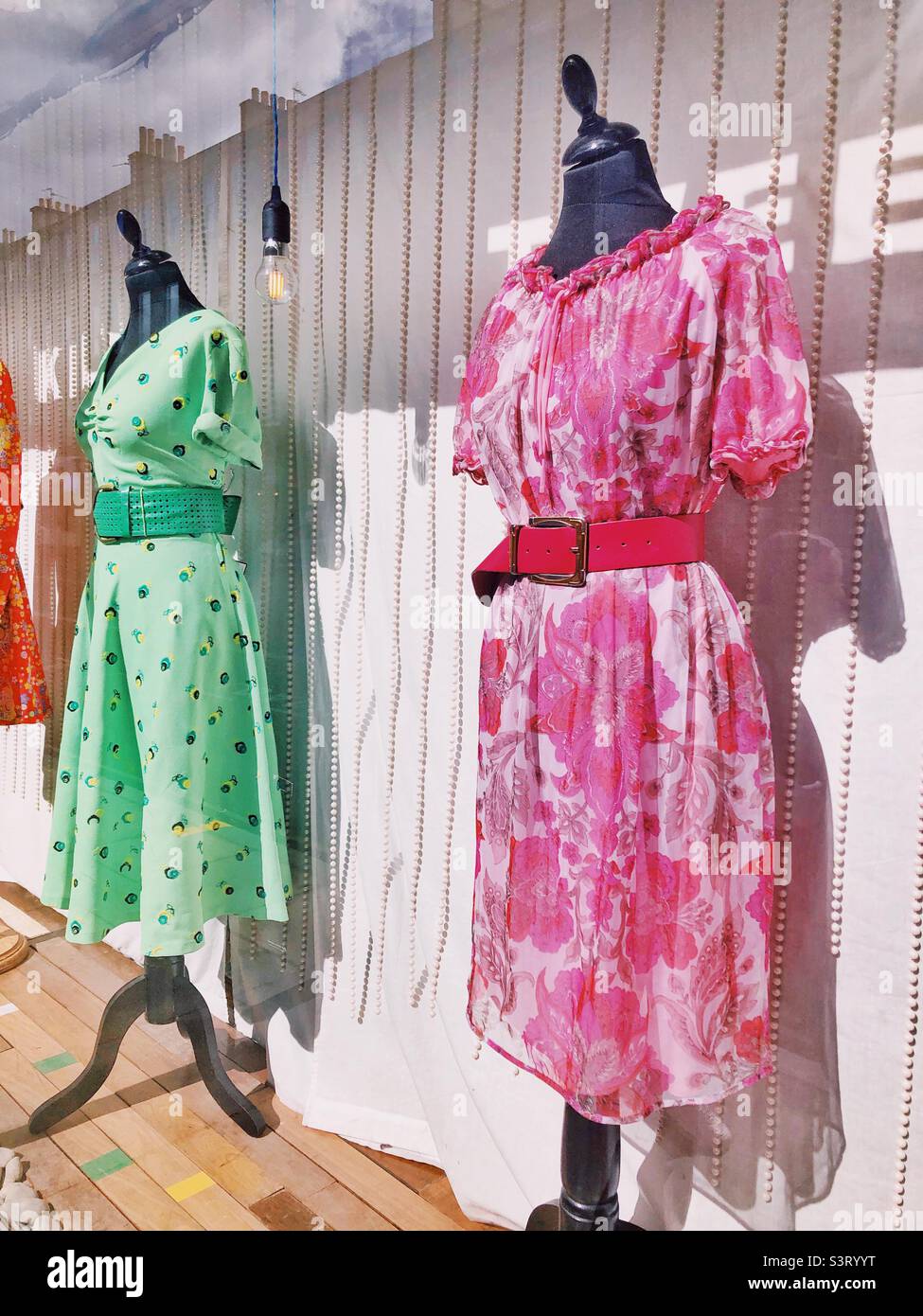 Vintage clothes from W. Armstrong & Son, Newington, Edinburgh, Scotland. Whether you are a swinging 60’s mod, a 70’s bohemian beauty, or a 90’s grungy babe, they have what you’re looking for. Stock Photo