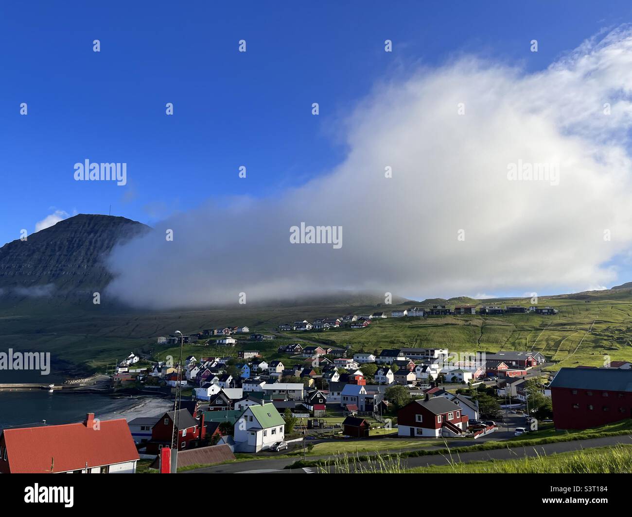 A beautiful villige in Faroe island Stock Photo