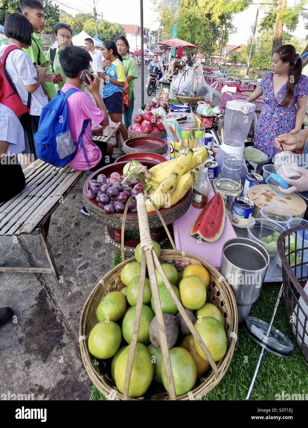 Street food vendor in Mae Hong Song, Thailand. Stock Photo