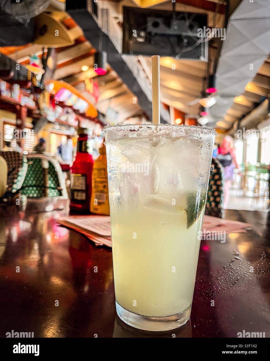 Margarita on the rocks, bar in Key West, it’s 5 o’clock somewhere