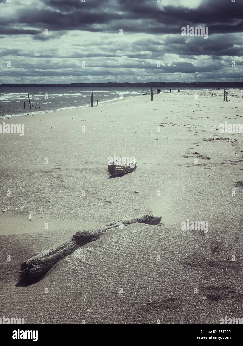 Moody Beach - Smartphone Captured Stock Image