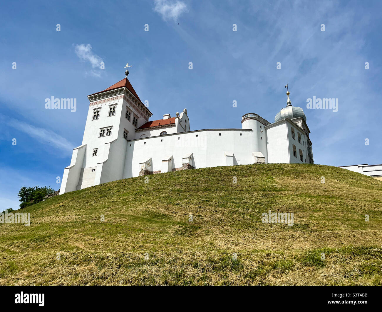 The Old Castle in Grodno is an architectural monument in Belarus, a complex of defensive structures, religious and secular buildings of the XI—XIX centuries, located in the historical center of Grodno - Smartphone Captured Stock Image