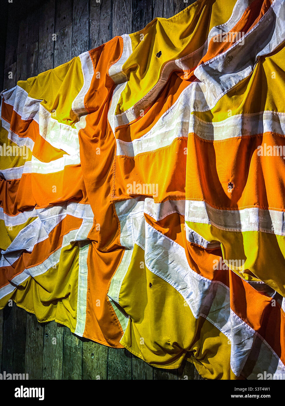 Orange Union flag Stock Photo