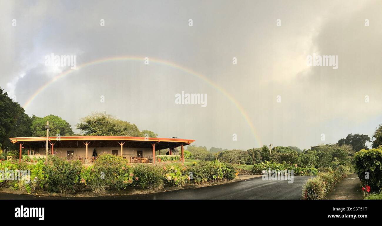 Full rainbow - Costa Rica Stock Photo