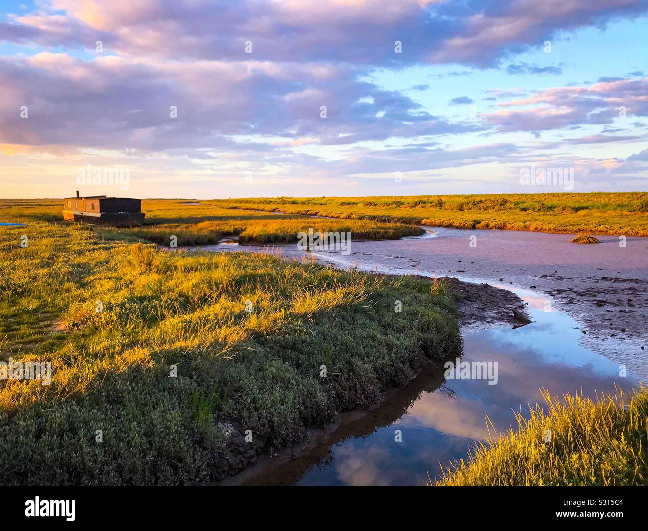 The North Norfolk coastline at Burnham Deepdale England Uk - Smartphone Captured Stock Image