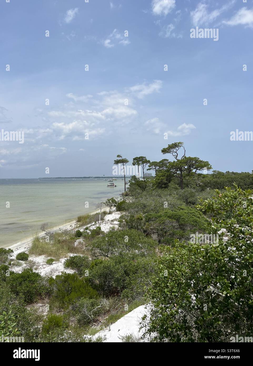 Upper dune view of the Gulf of Mexico Florida Stock Photo