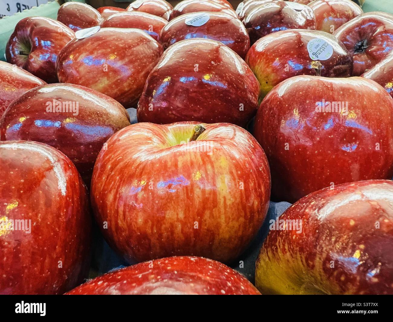 Close up of red apples Stock Photo