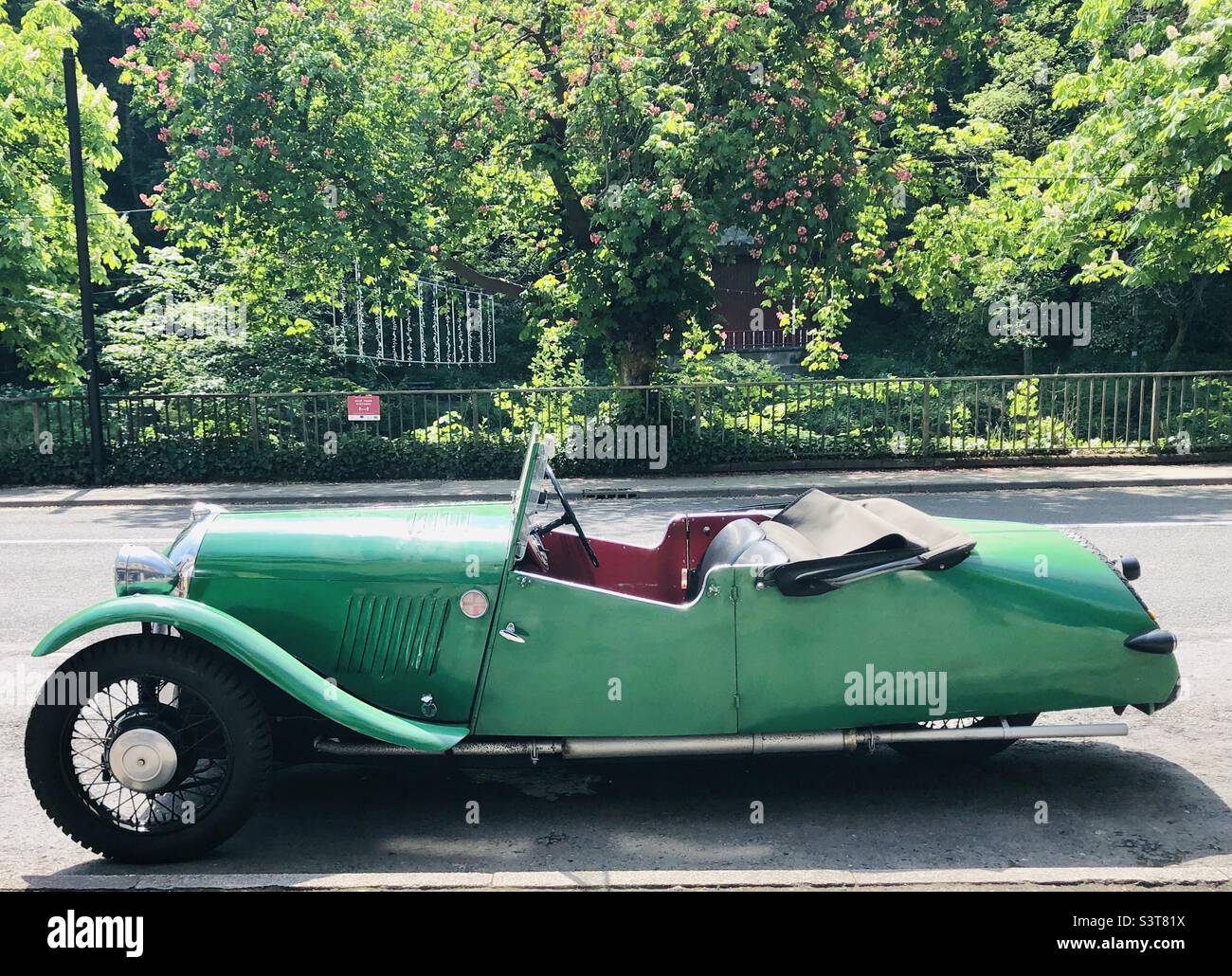 1935 Morgan 1200cc - Matlock Bath Derbyshire U.K. - Smartphone Captured Stock Image