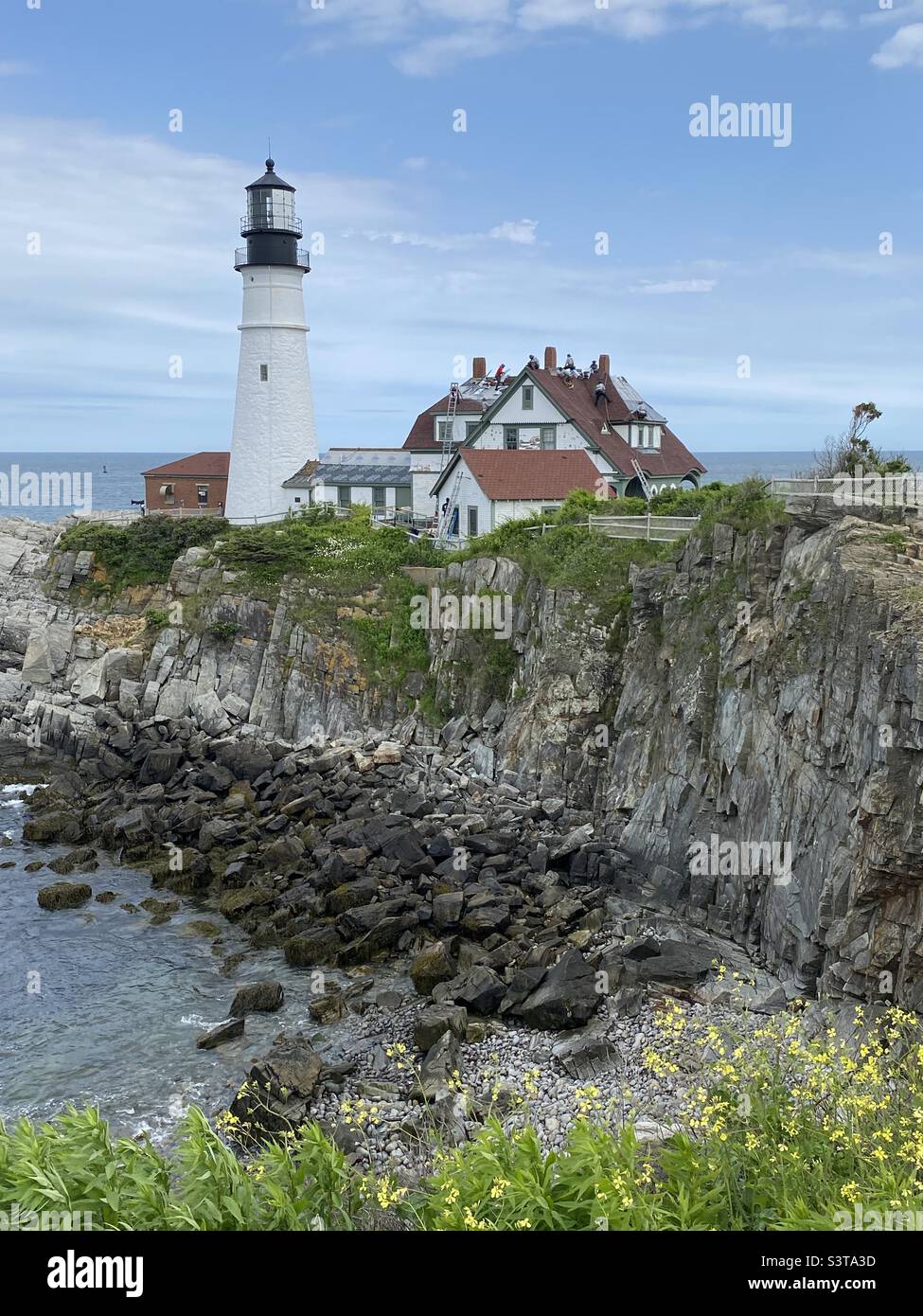 Head lighthouse in Maine Stock Photo