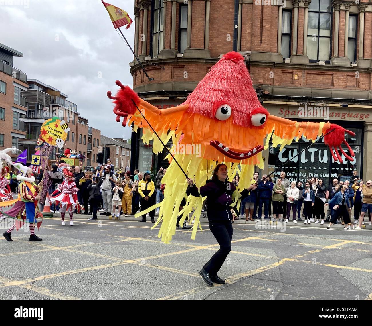 A marvellous monster at the Manchester Day parade 2022 Stock Photo Alamy