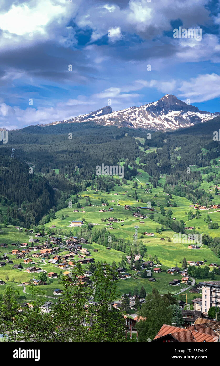 View of Grindelwald, Switzerland Stock Photo Alamy