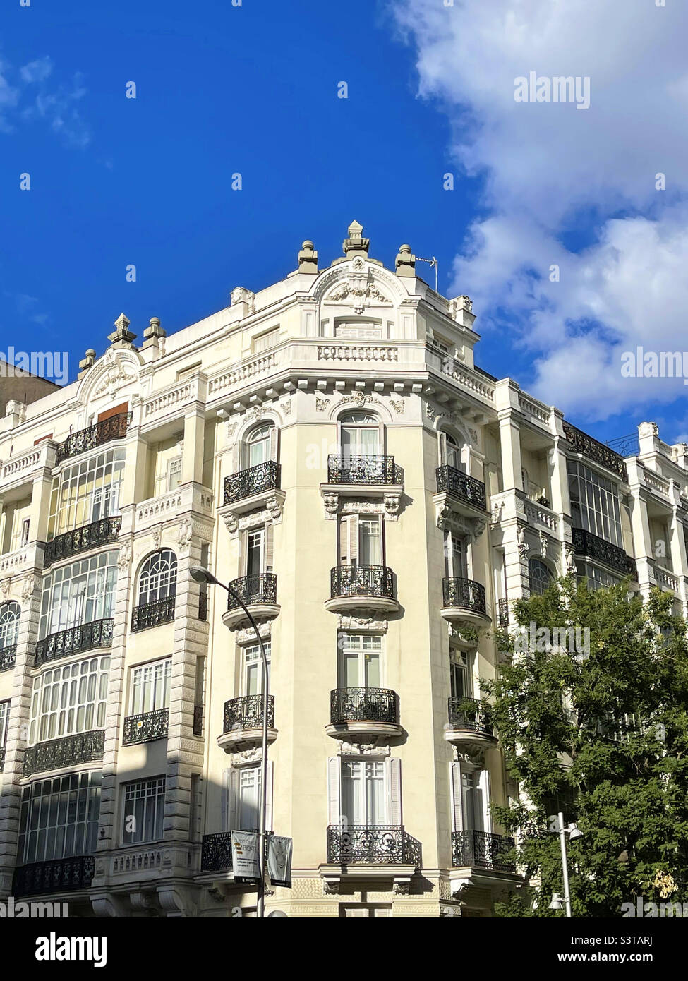 Facade of house. Madrid, Spain - Smartphone Captured Stock Image