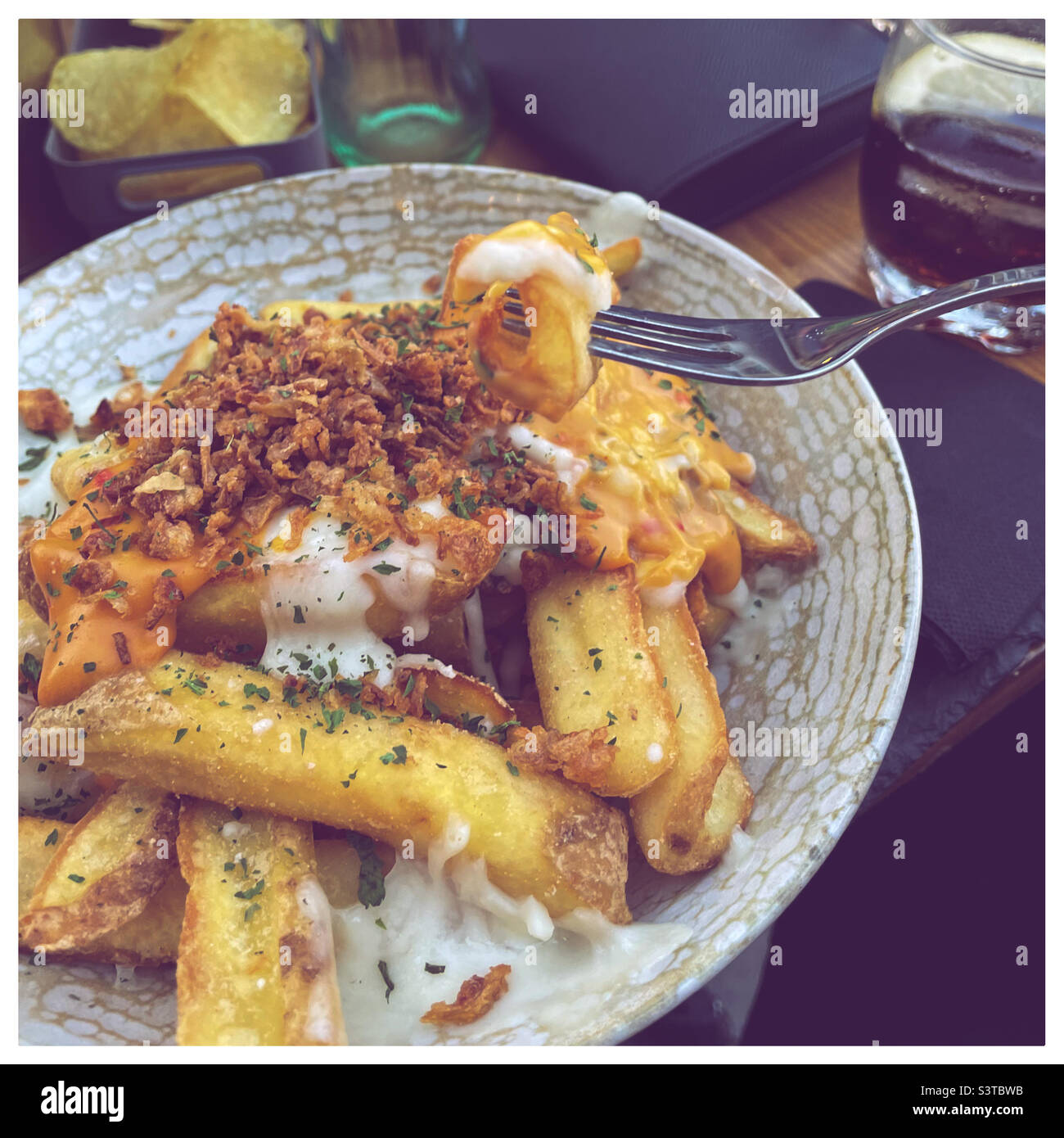 Dirty fries - Smartphone Captured Stock Image