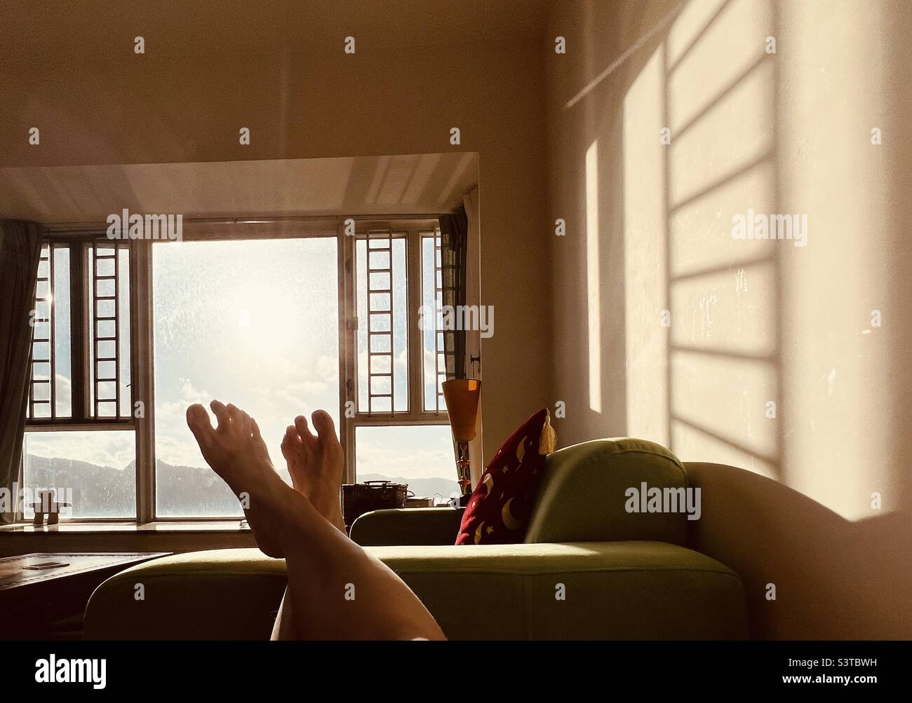 Enjoying morning sun - Smartphone Captured Stock Image