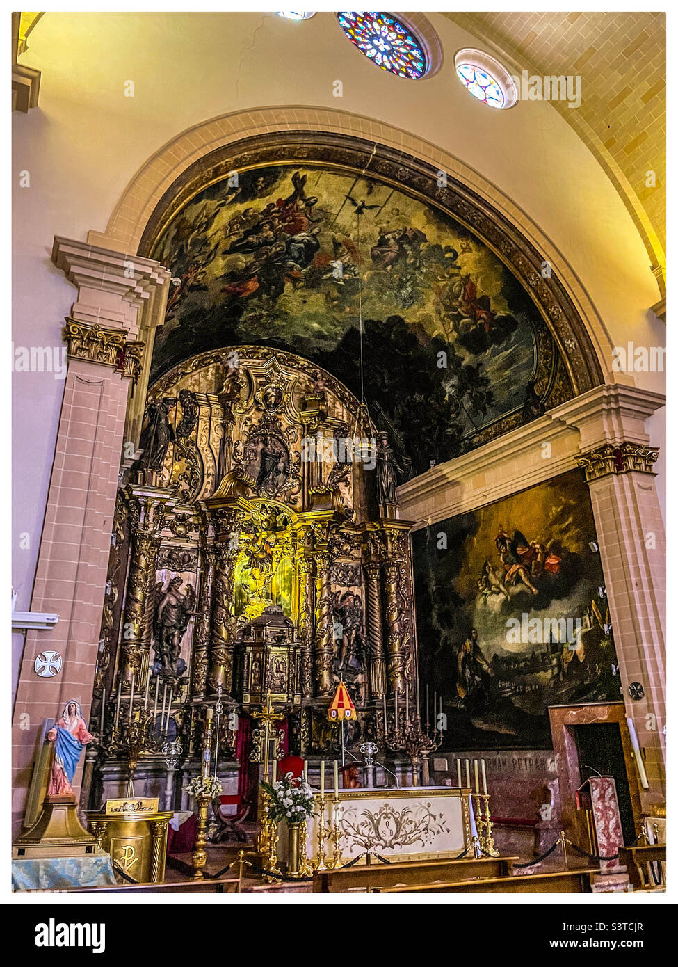 Basilica de Sant Miguel de Palma Stock Photo