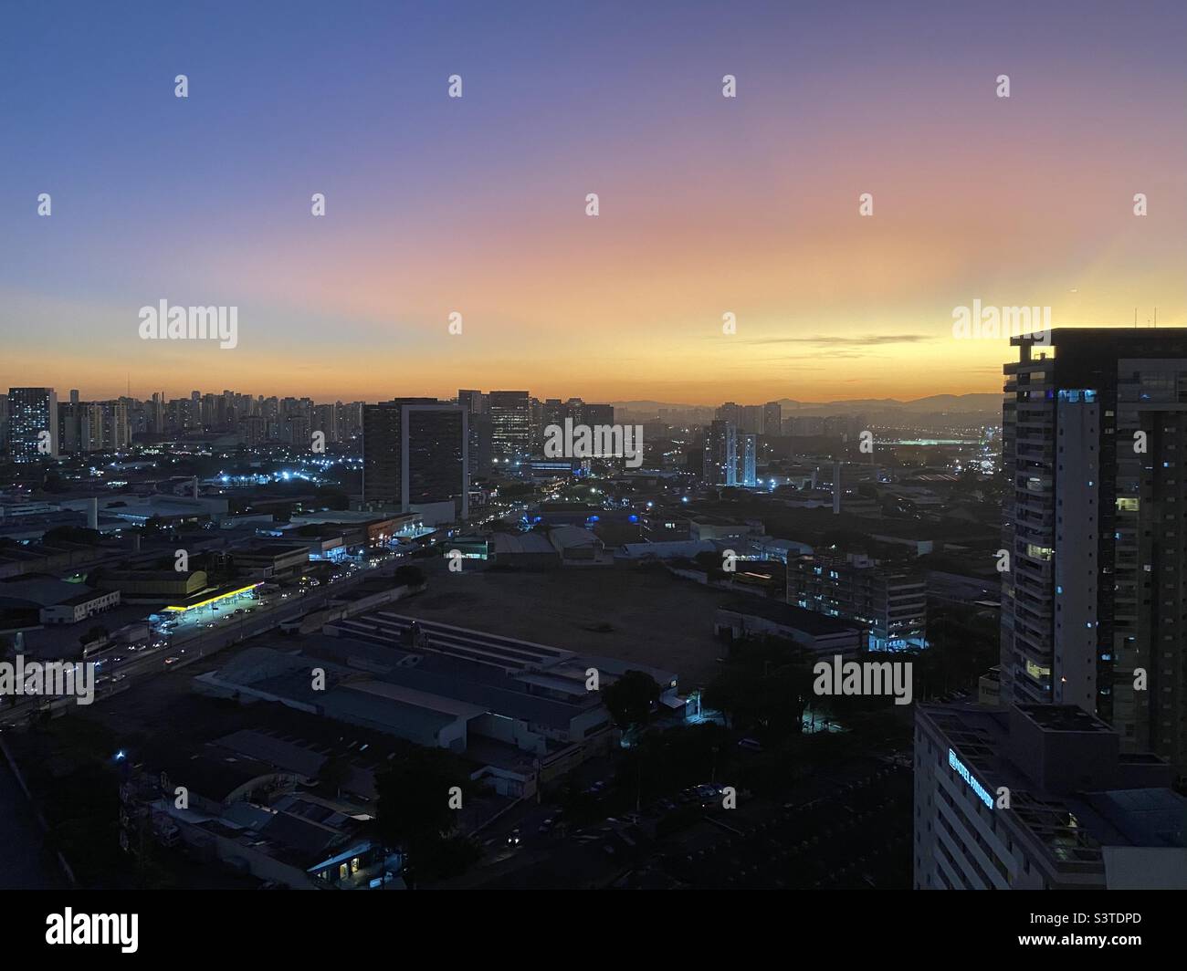 Sunrise. São Paulo city, Brazil. Stock Photo