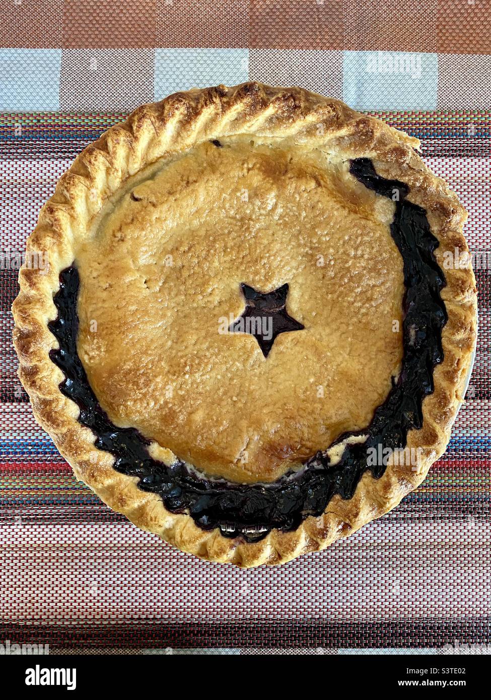 Blueberry pie from Maine Stock Photo Alamy