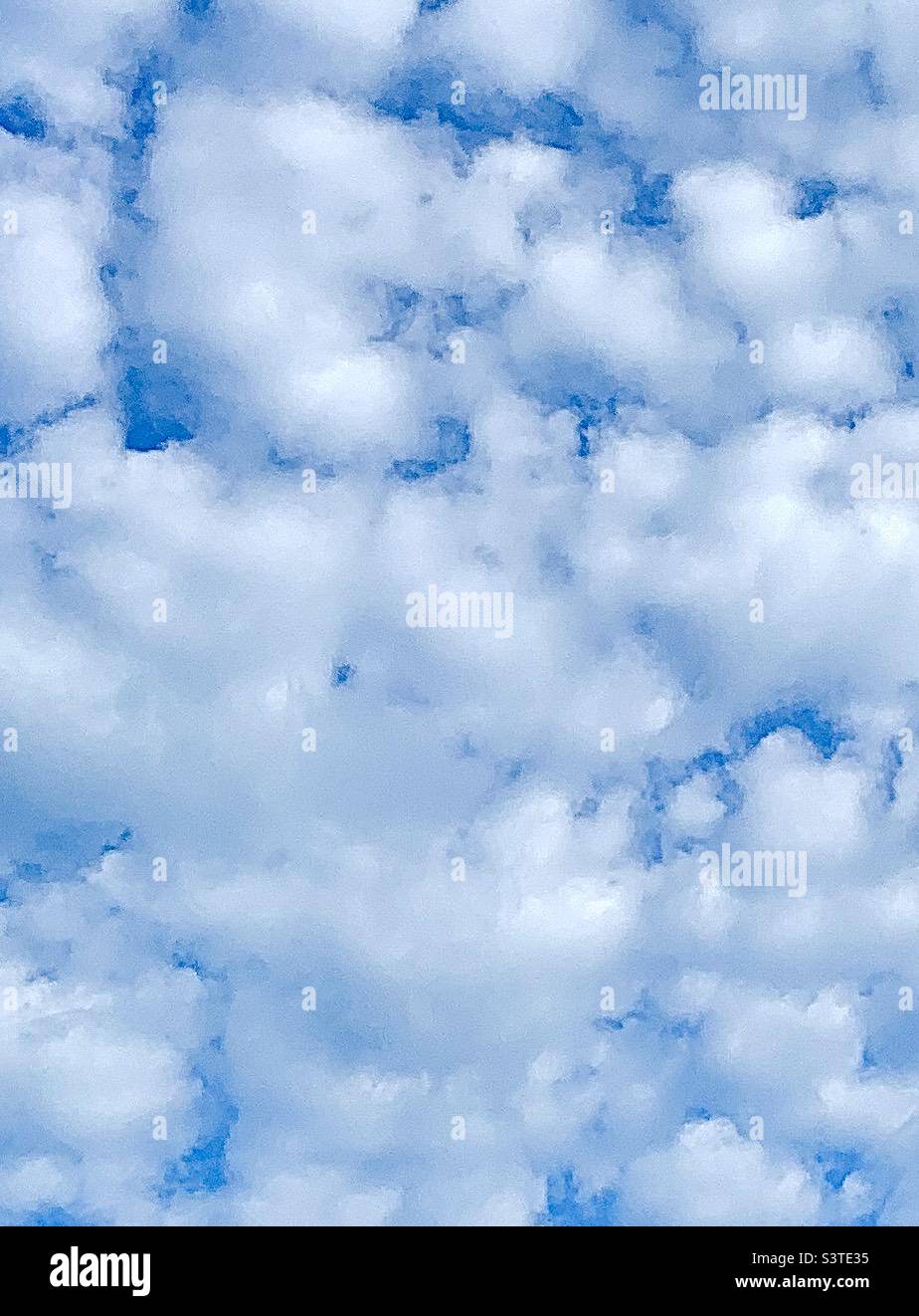 Perfect cloudy blue sky Stock Photo