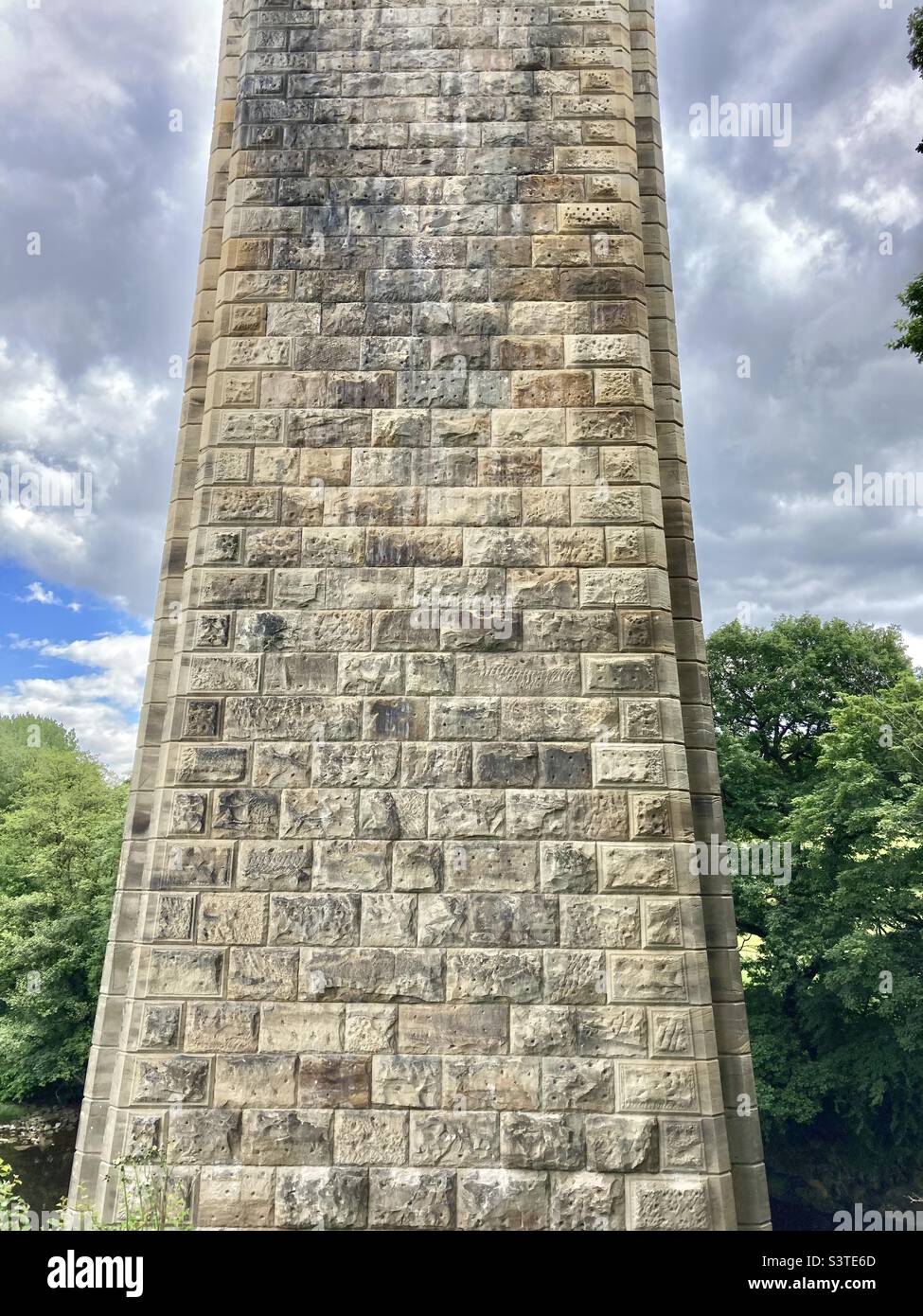 Brick built train bridge Stock Photo