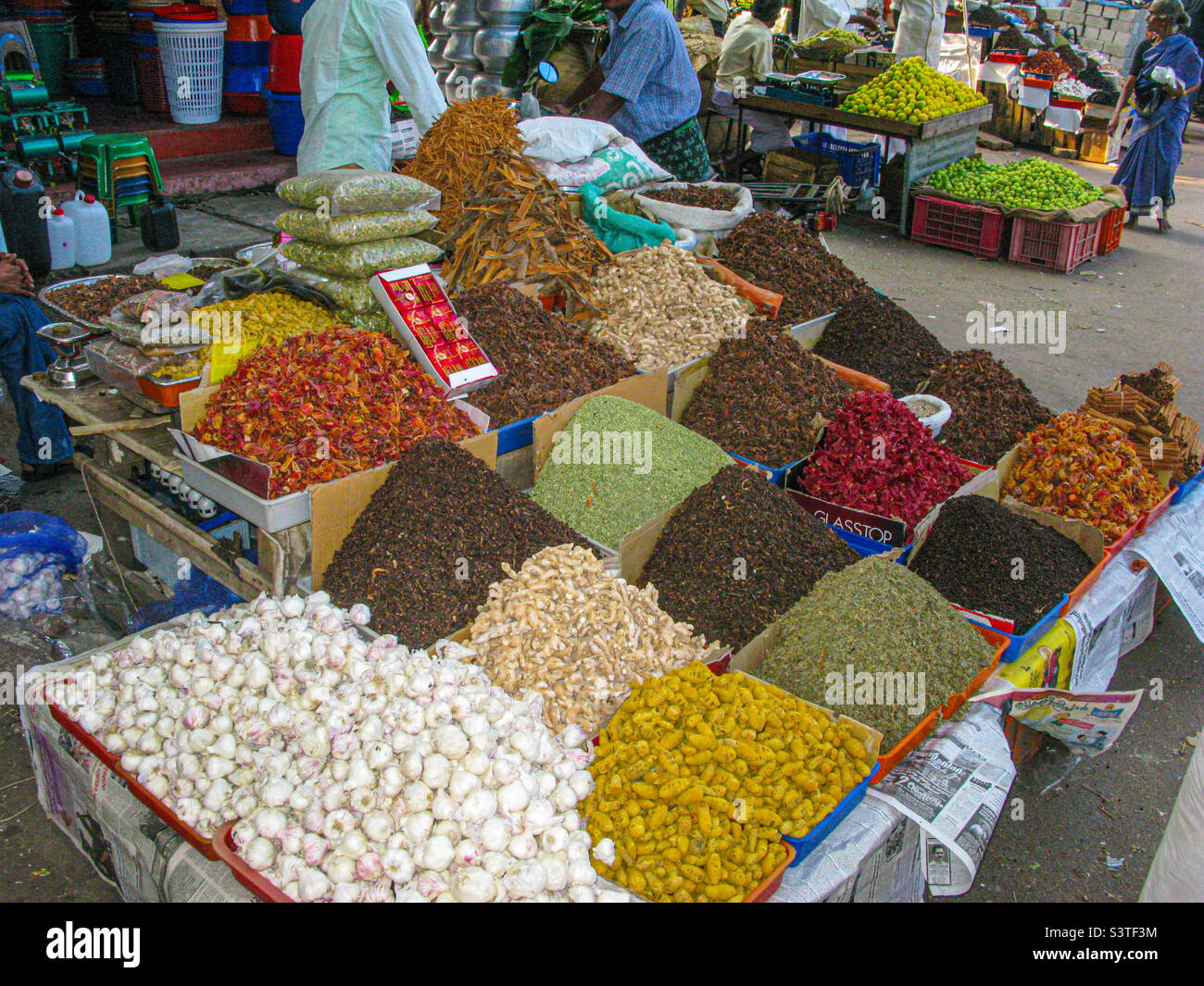 Indian Spice Market Stock Photo