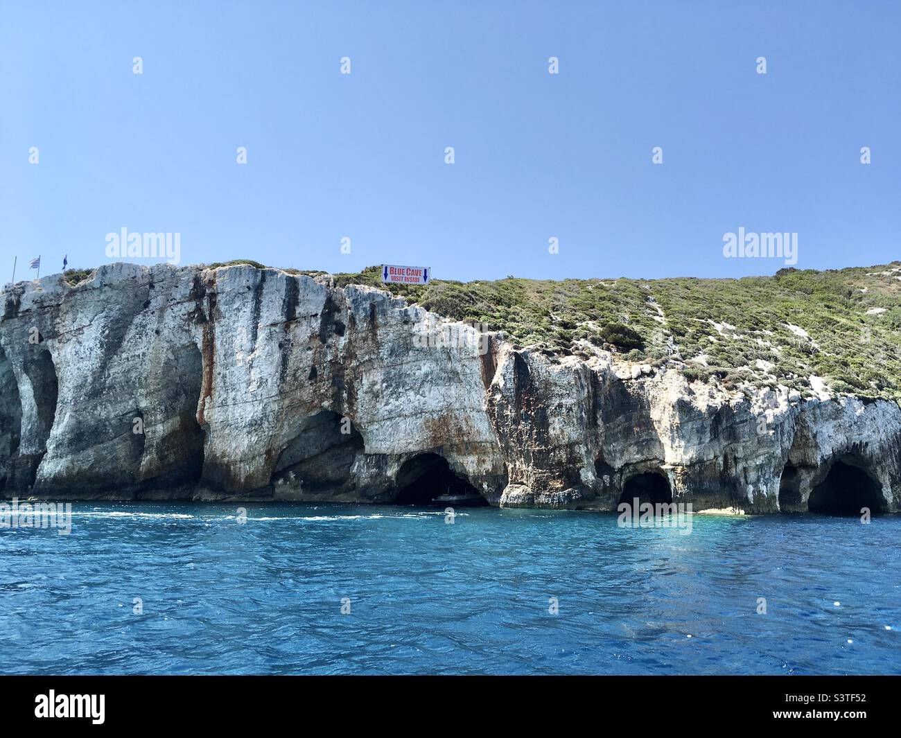 Blue caves Zakynthos Greece Stock Photo