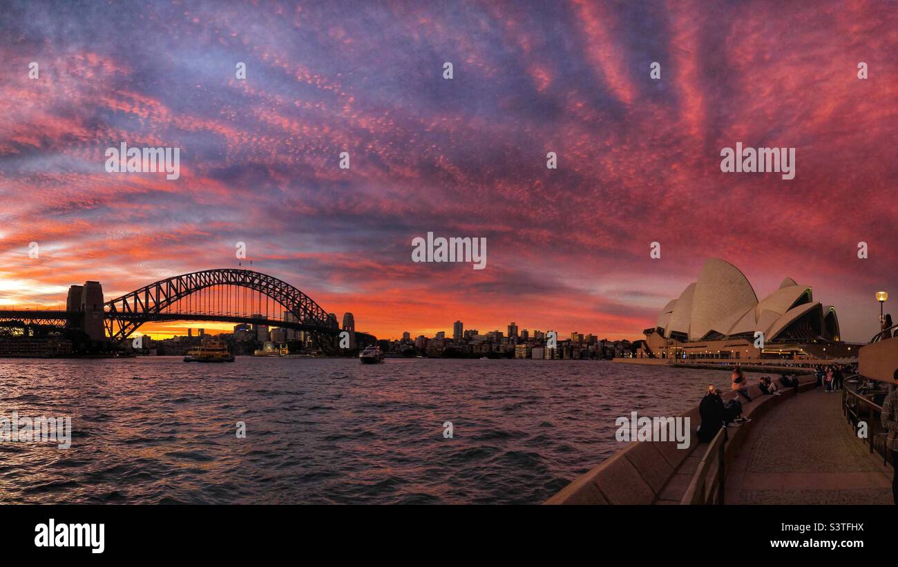 Sydney Sunset - Smartphone Captured Stock Image