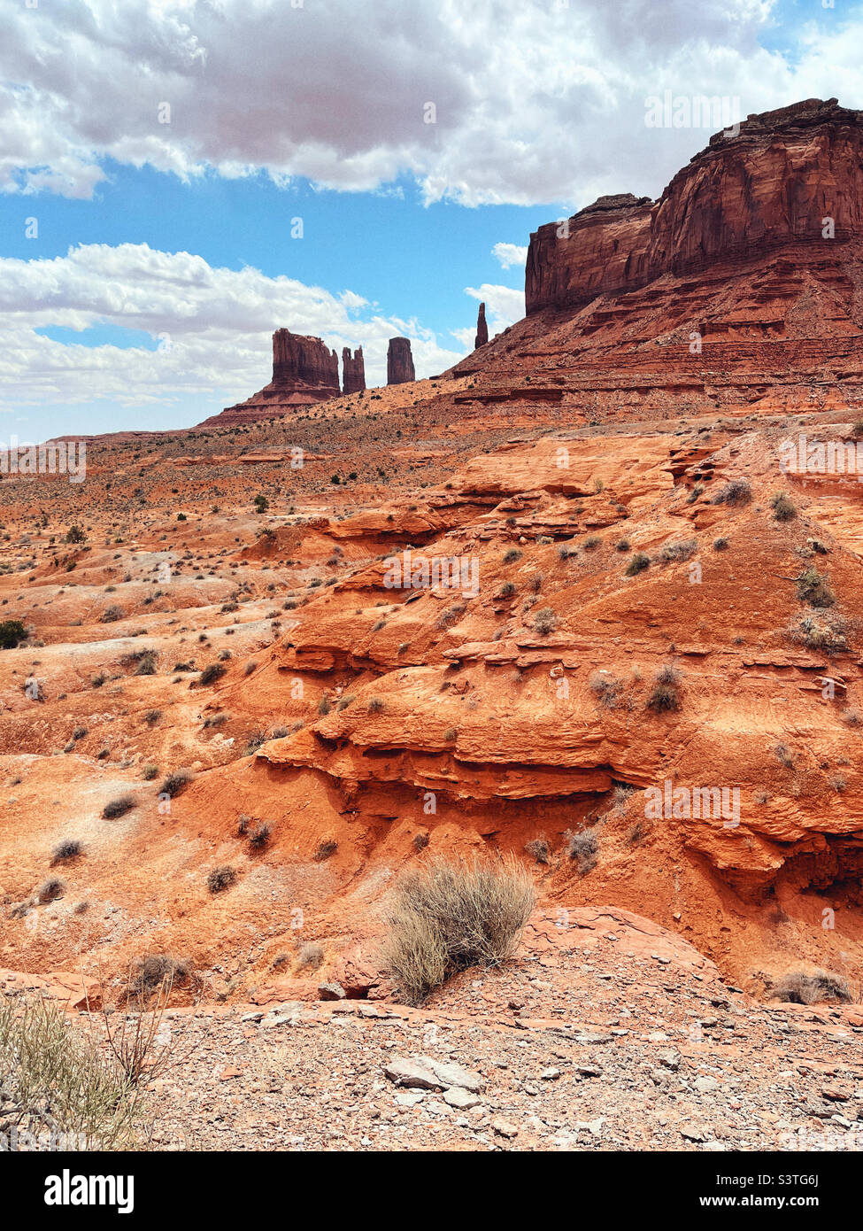 Monument Valley from the other side Stock Photo