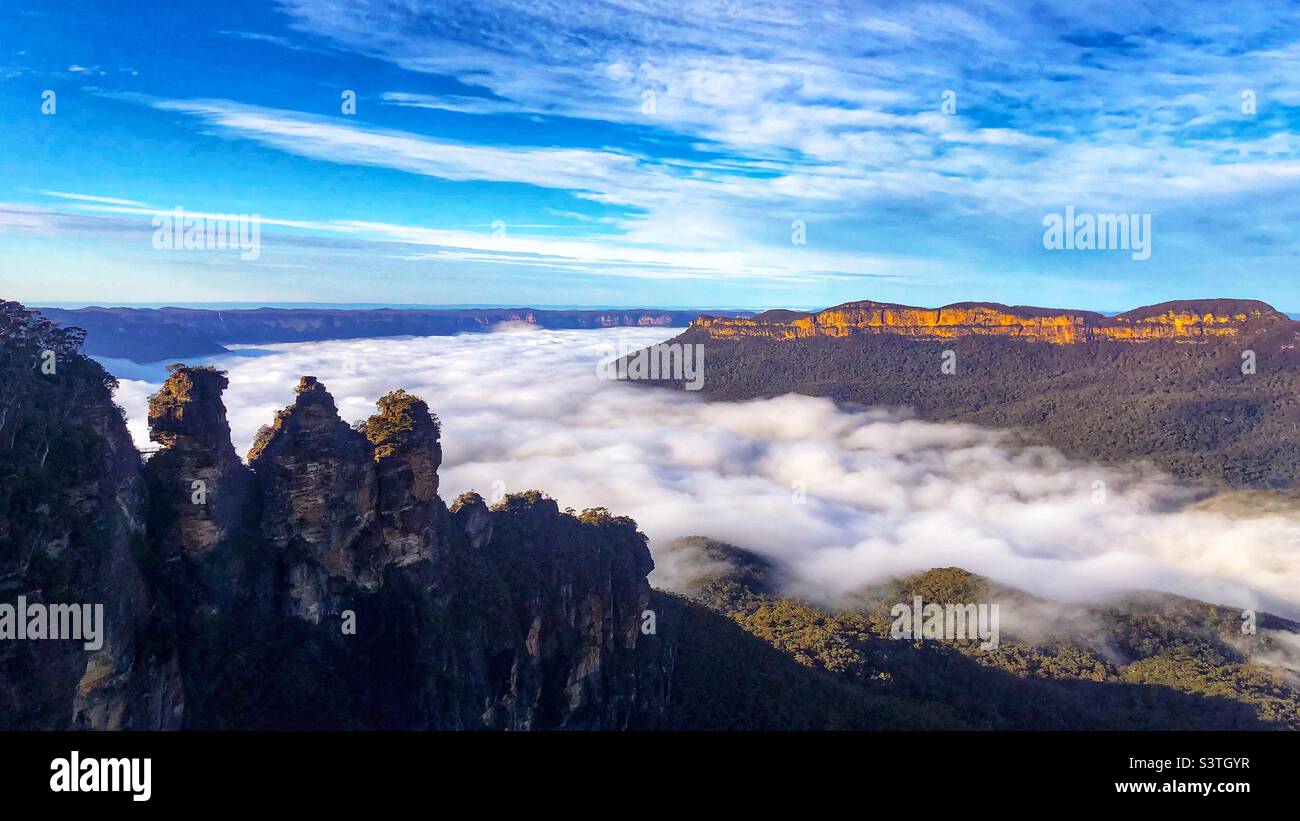The Three Sisters, Katoomba - Smartphone Captured Stock Image