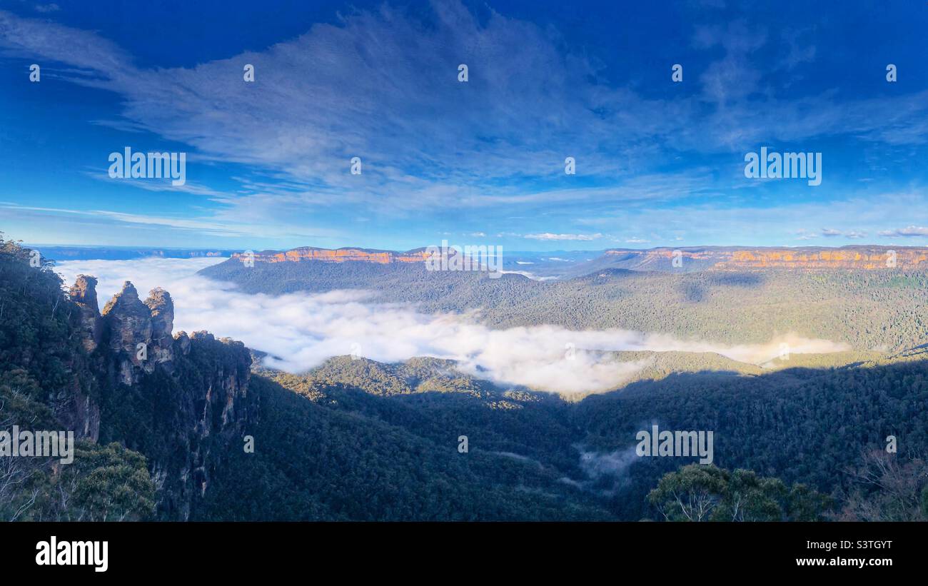 The Three Sisters, Katoomba - Smartphone Captured Stock Image