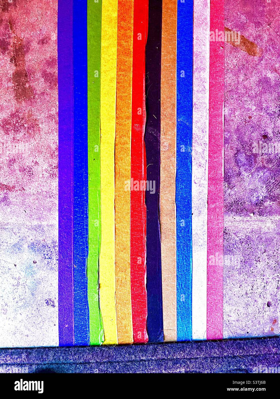 Rainbow print background Stock Photo