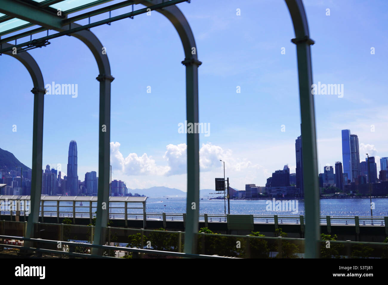 Hong Kong seaside highway - Smartphone Captured Stock Image