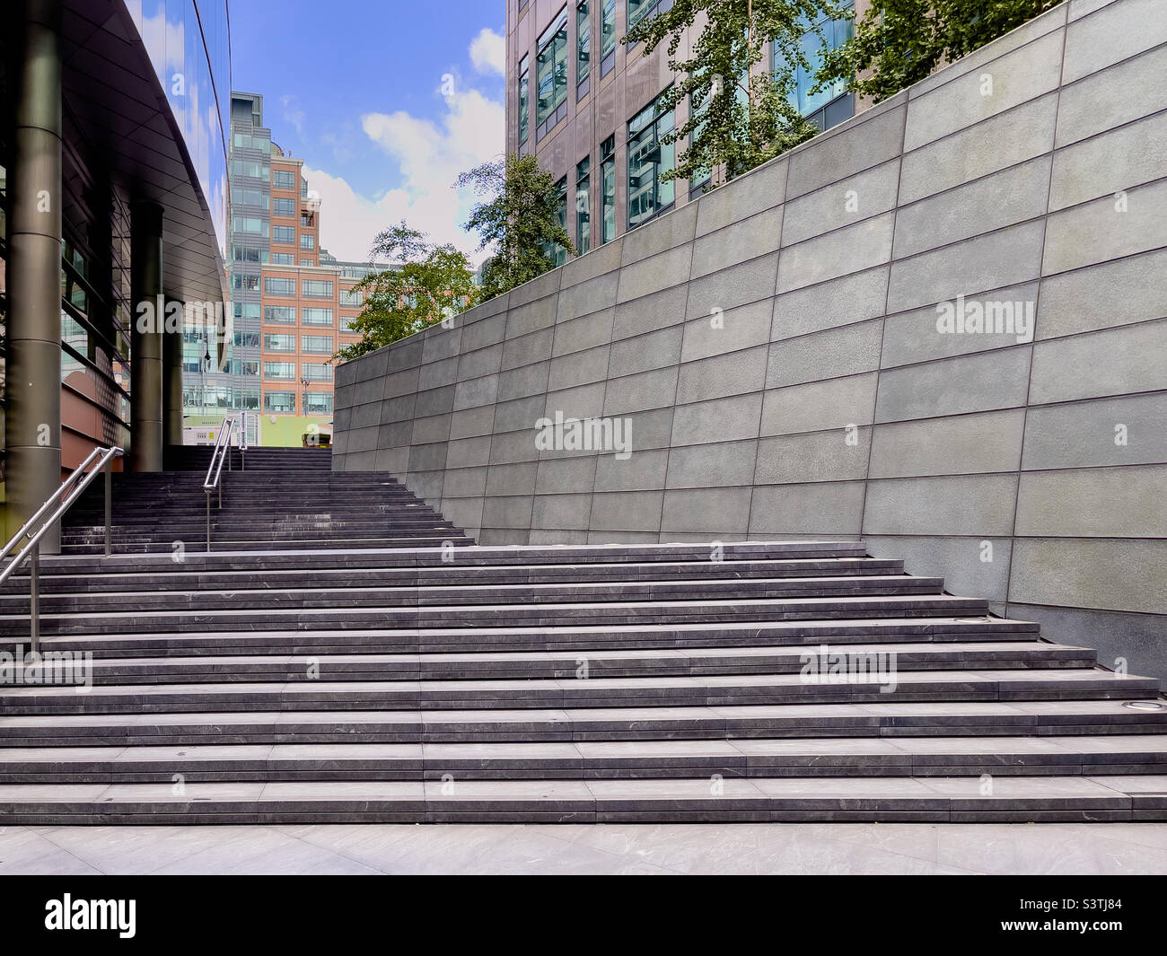 Concrete steps in city centre - Smartphone Captured Stock Image