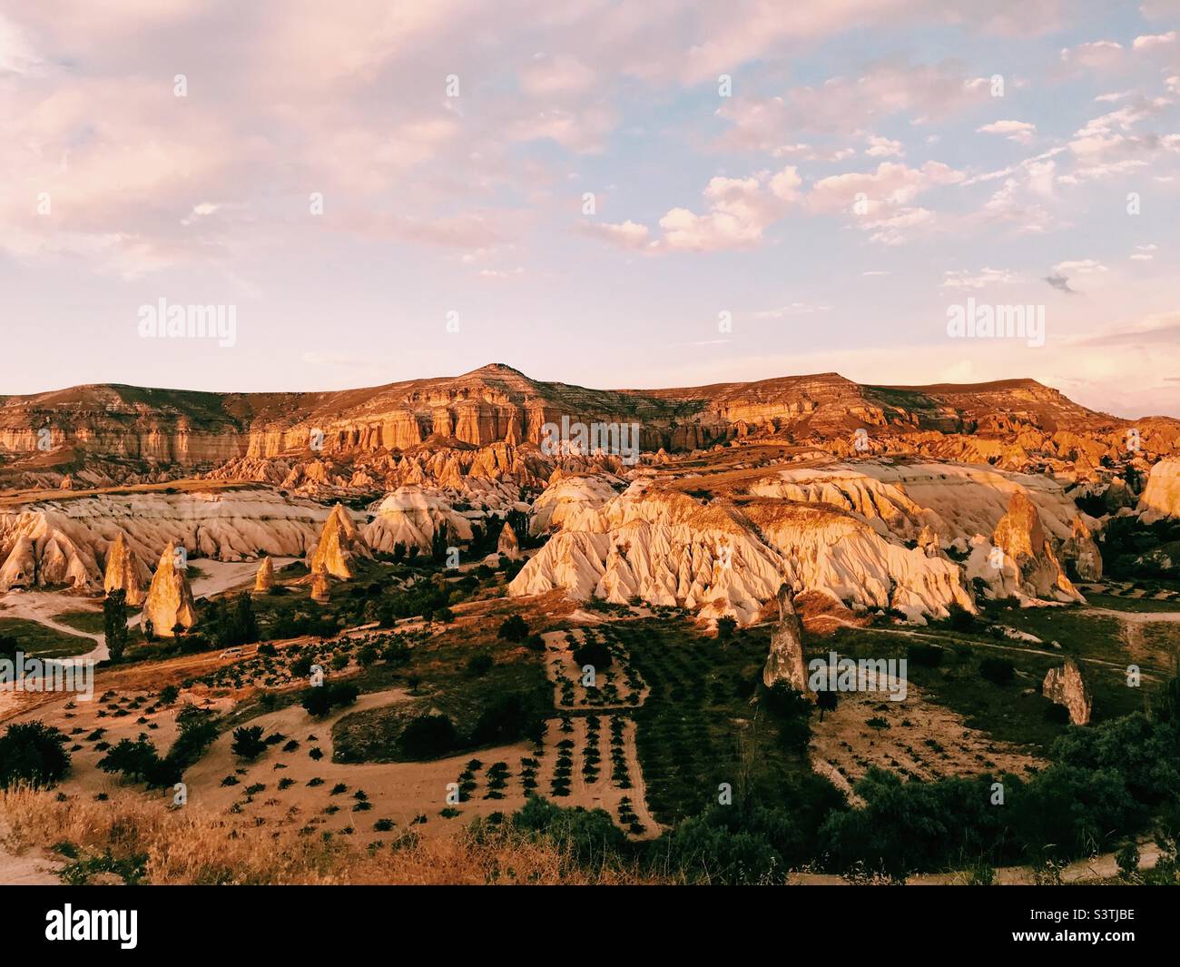 Rose valley in Cappadocia at sunset Stock Photo Alamy
