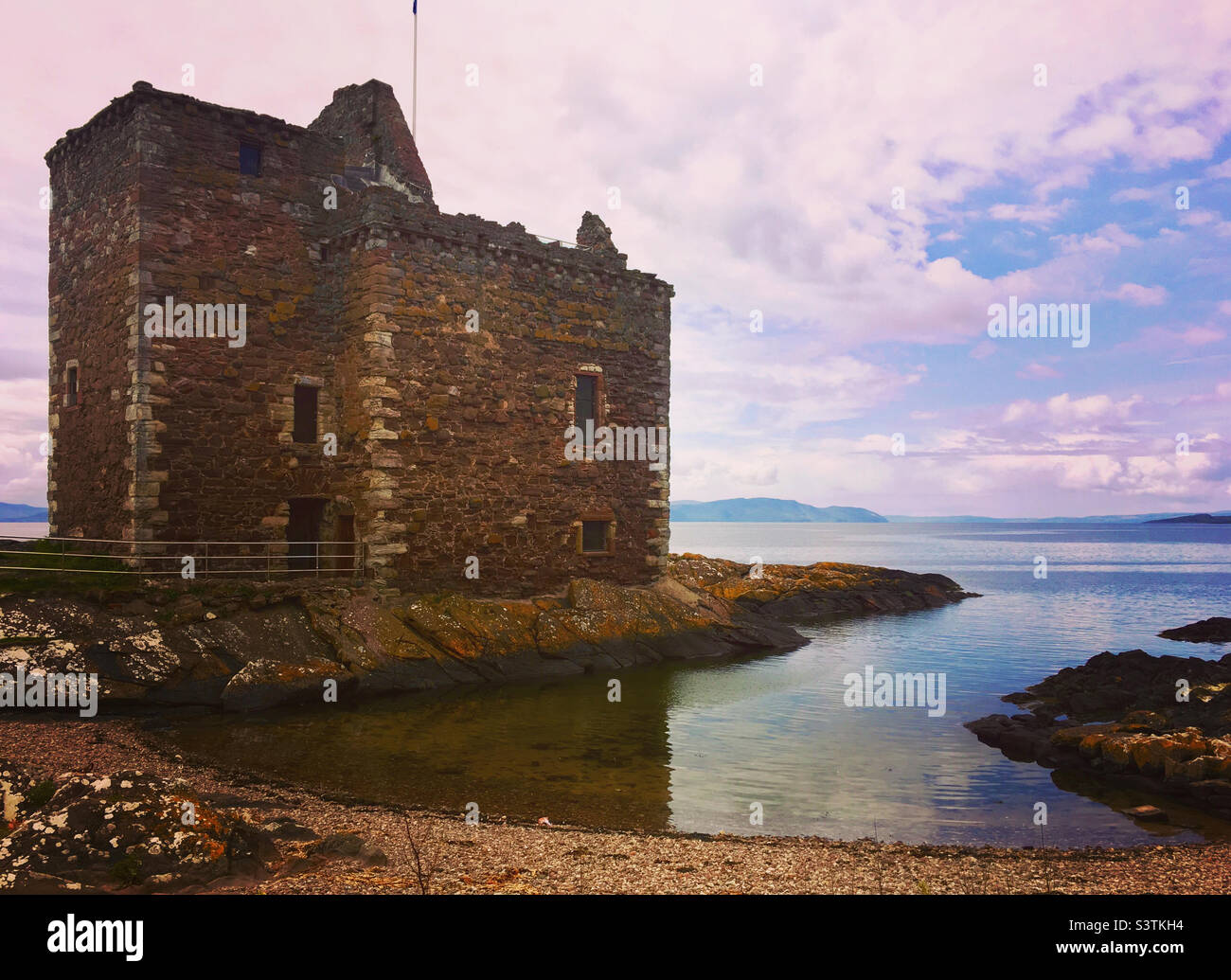 Portencross Castle, West Kilbride, Scotland Stock Photo