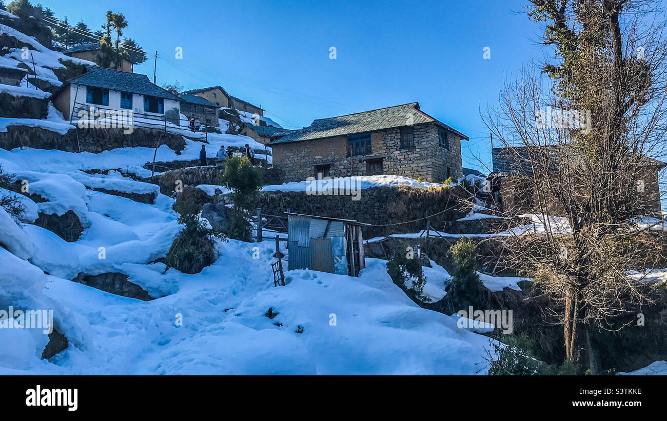 Set in the foothills of the Dhaula Dhar Ranges of the Mountains and at the altitude of 7,000 feet, Dalhousie is one of the most charming hill station in India. Stock Photo