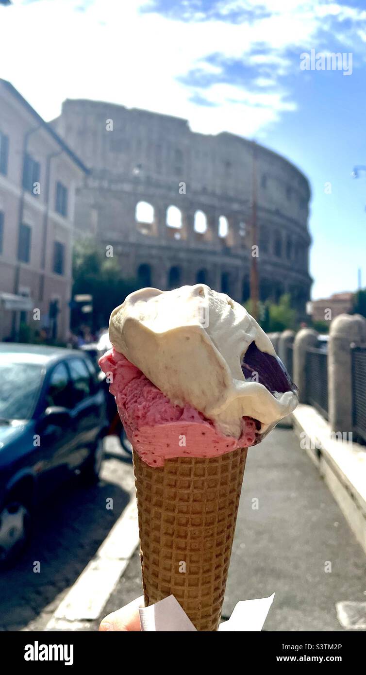 Ice cream in Rome Stock Photo Alamy