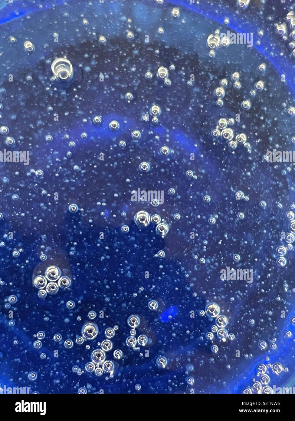 Bubbles in blue detergent - Smartphone Captured Stock Image
