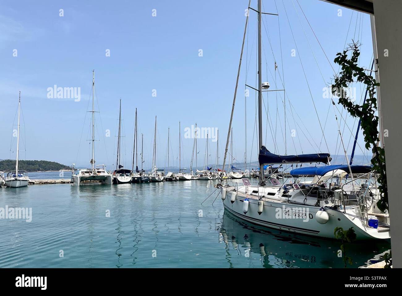 Sailing Club Restaurant View Corfu Town Stock Photo Alamy