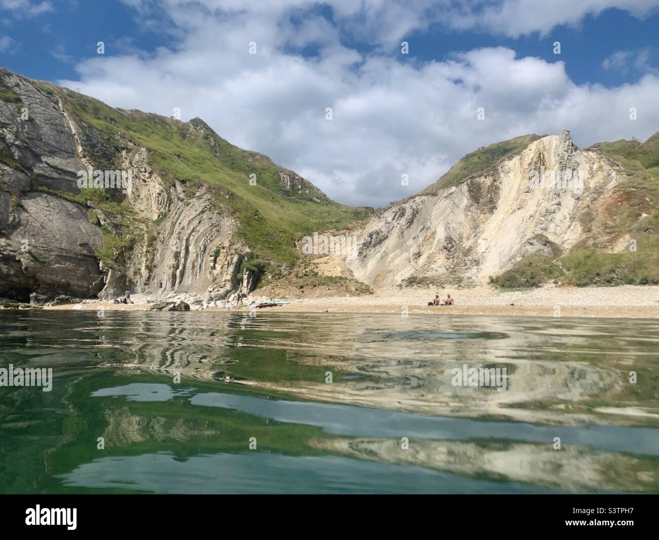 Man-o-war beach reflection - Smartphone Captured Stock Image