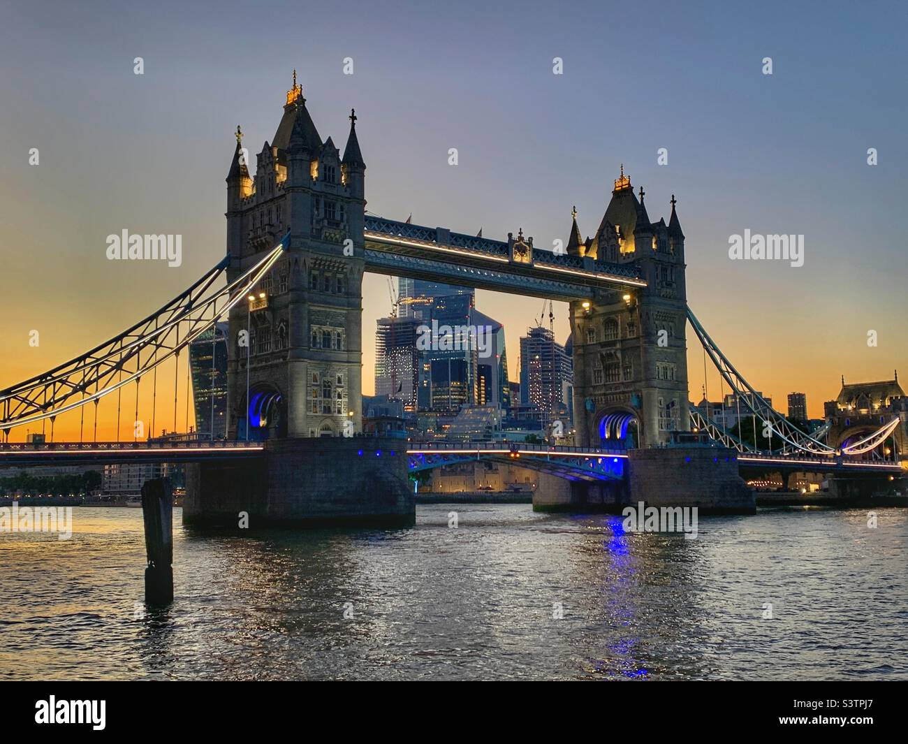 Tower bridge at sunset - Smartphone Captured Stock Image