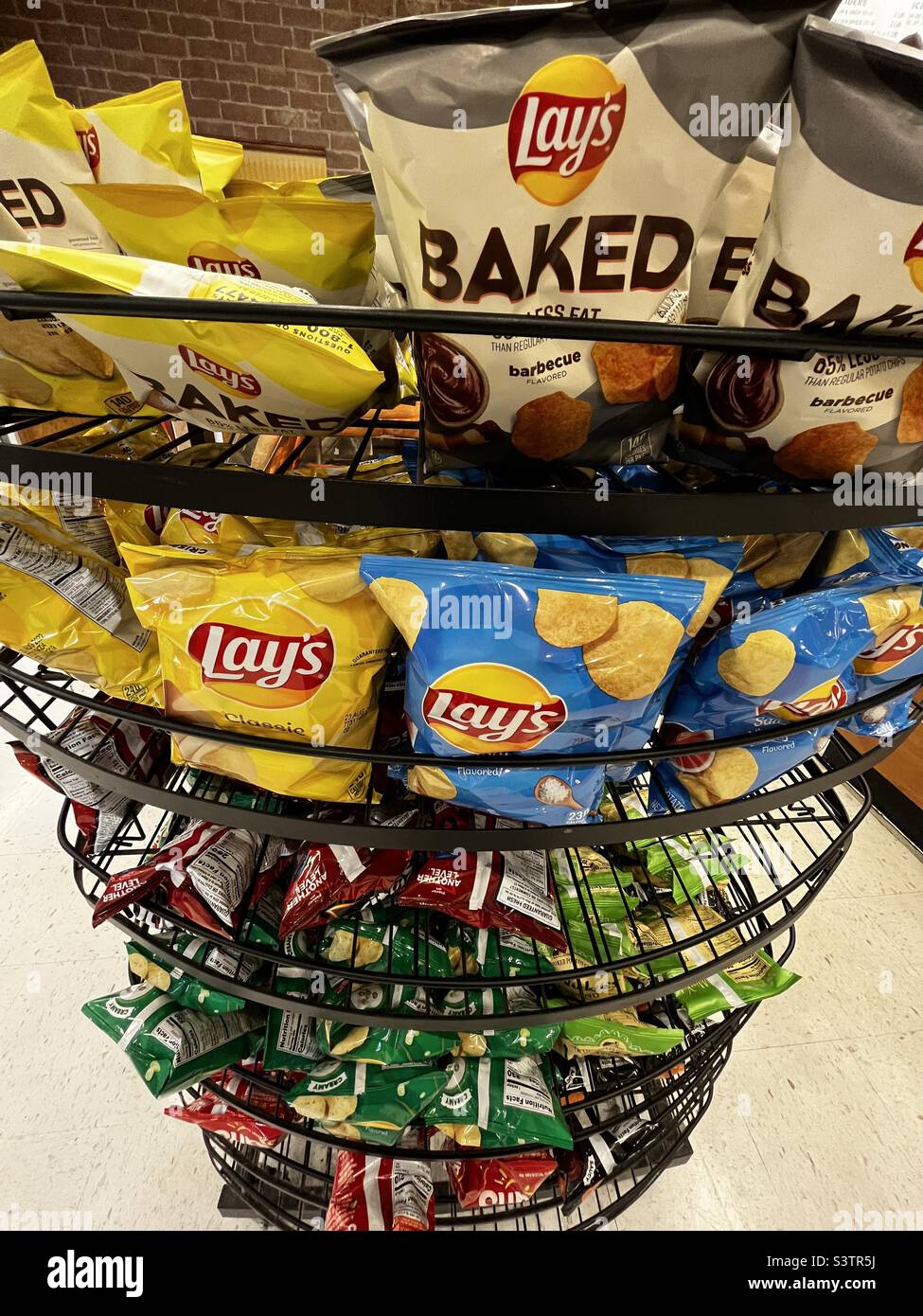 Potato chips sold in stores Stock Photo Alamy