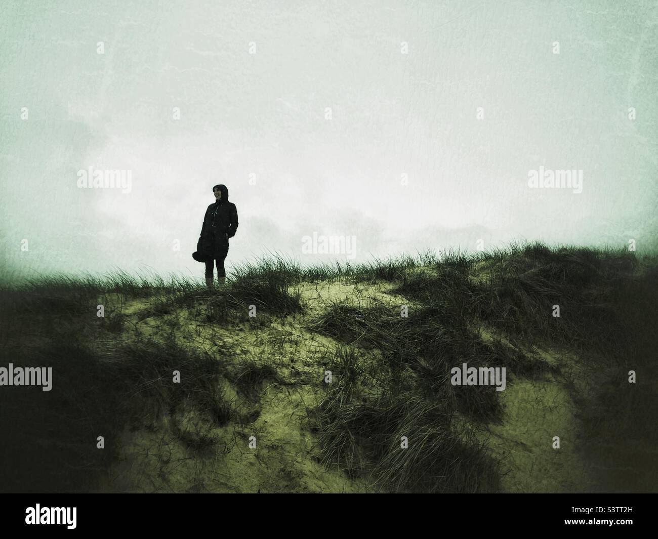 Standing among the sand dunes - Smartphone Captured Stock Image