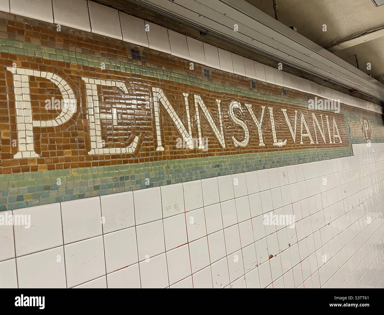 Madison Square Garden Sign In NYC Subway Station Editorial Photo