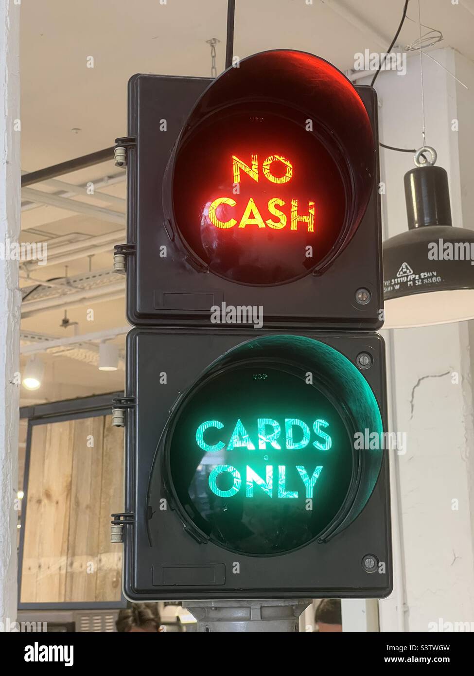 No cash, cards only Stock Photo