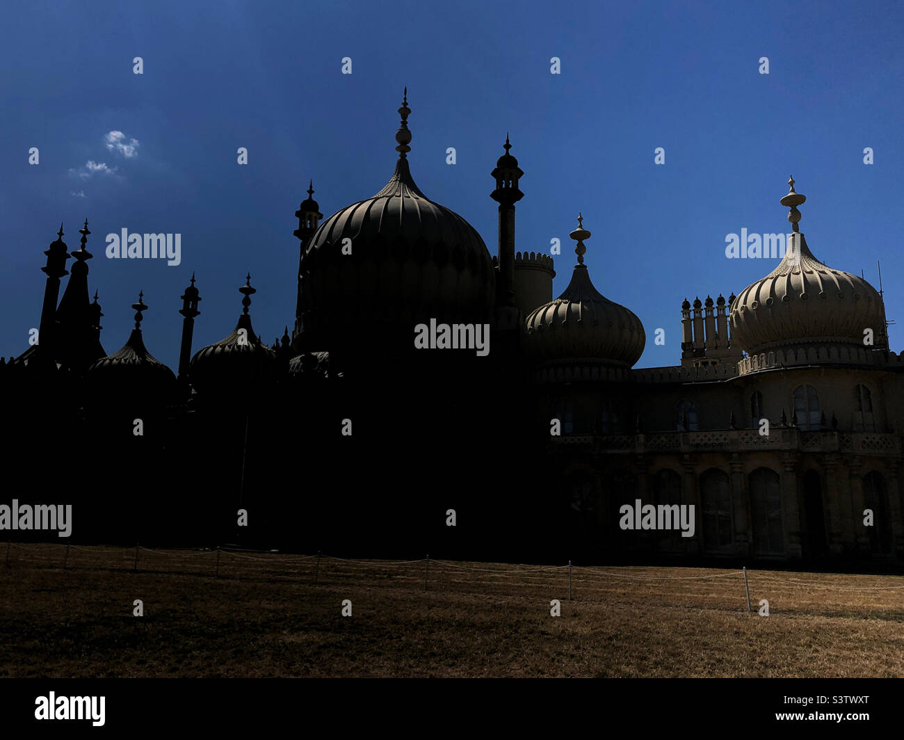 Dramatic high contrast image of the The royal pavilion in Brighton England UK Stock Photo