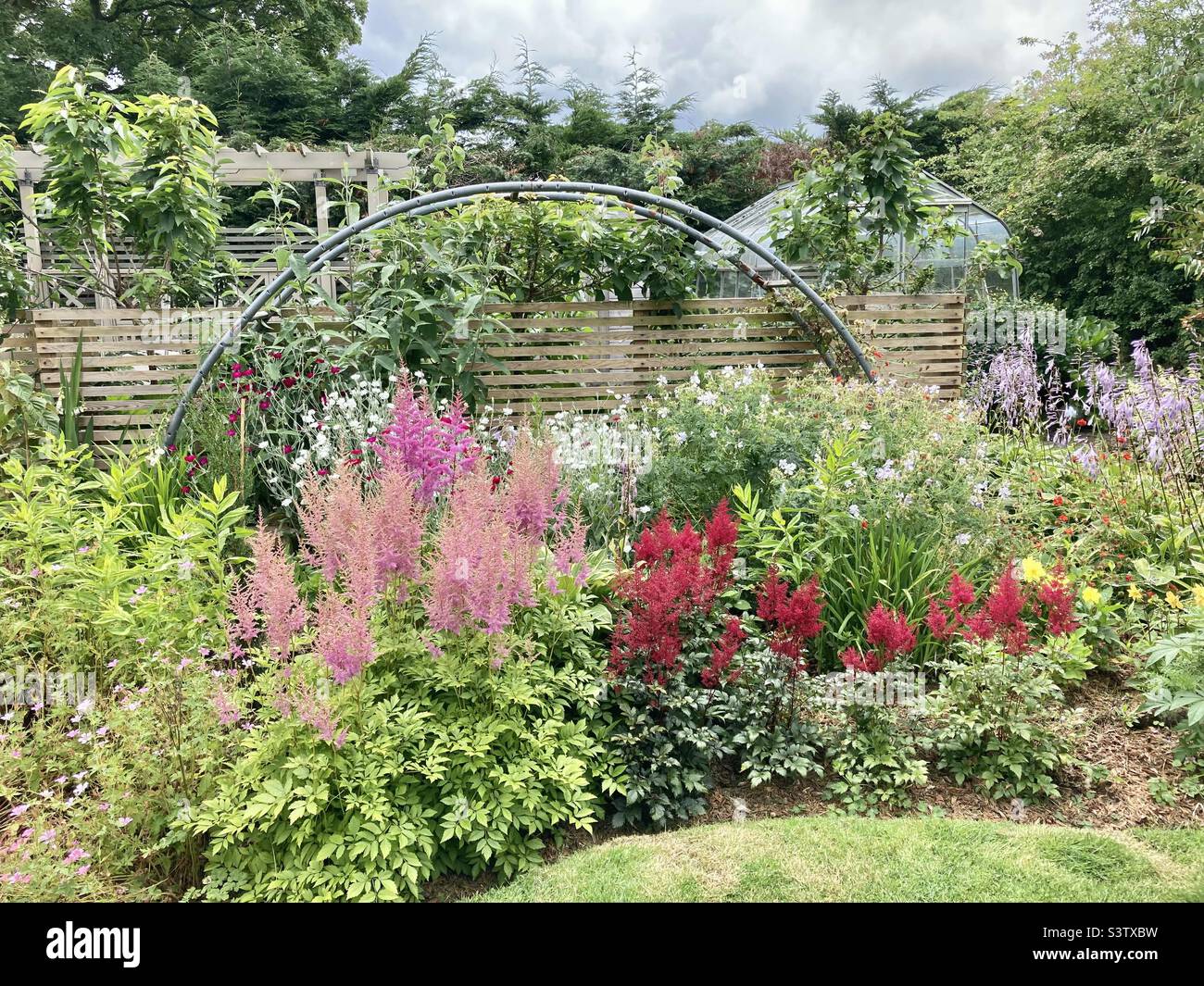 Amazing garden border Stock Photo