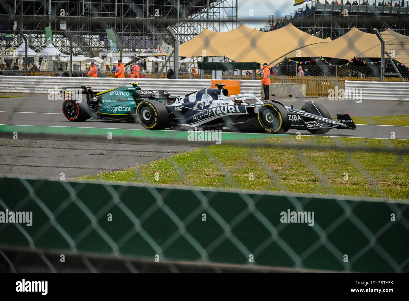 Pierre gasly and Sebastian Vettel during qualifying at the British