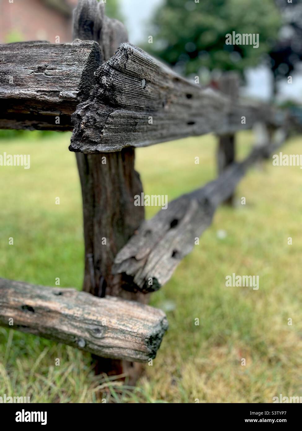 Wood Fence Stock Photo